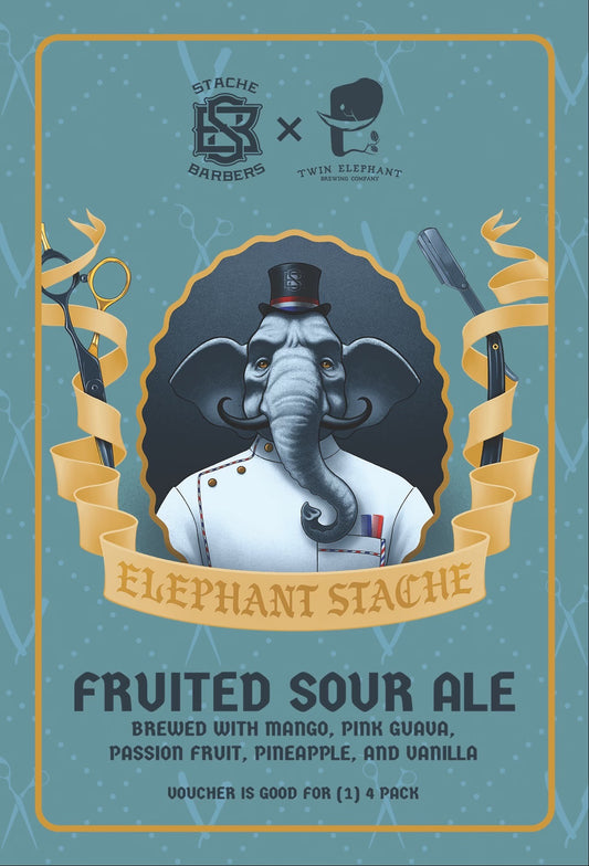 Elephant Stache Sticker